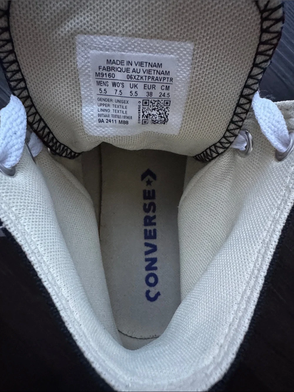 Like New Converse All Star Black and White Kids' High-Top Sneakers